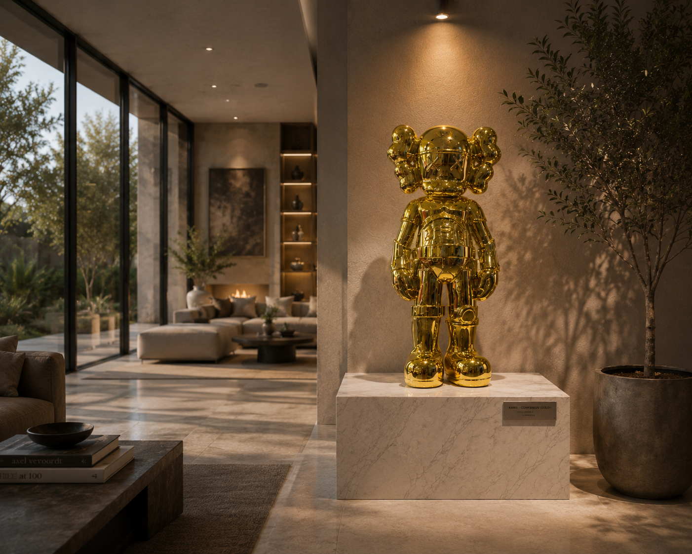 Kaws golden mirror