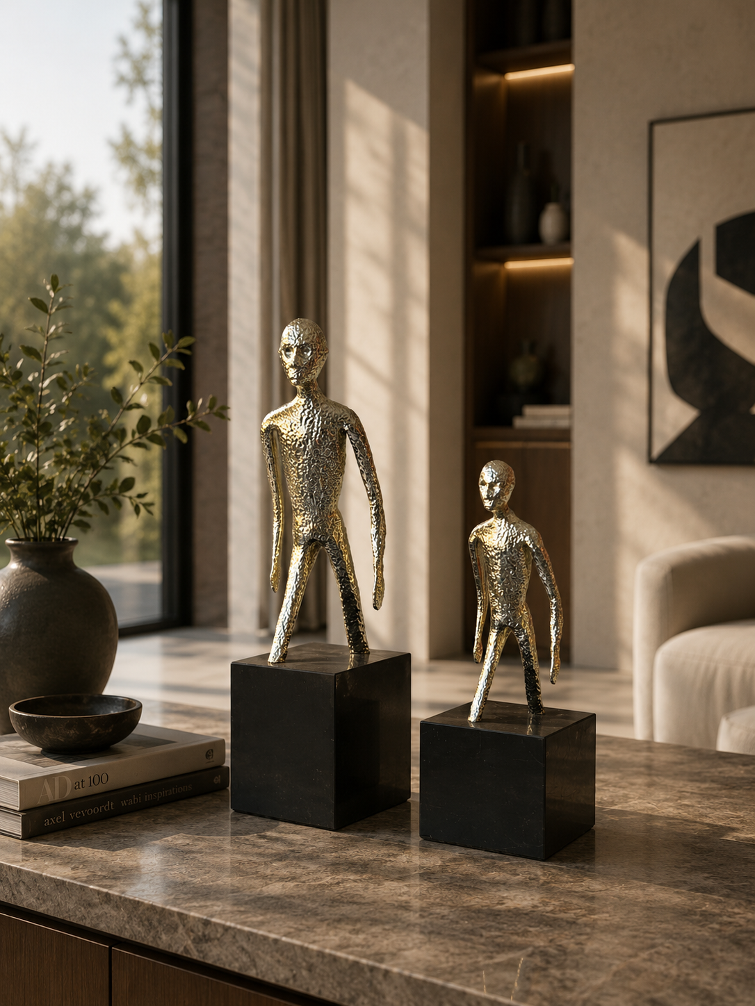 Golden metal man large