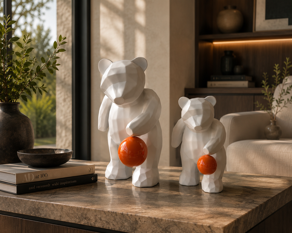 Bear hand ball large  Ball color  (blue-orange)
