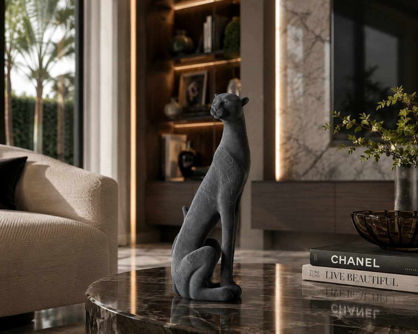 leopard stand